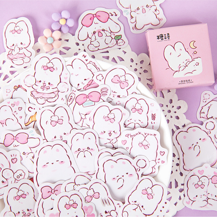 Planned Parenthood - 45 ピース/箱かわいいウサギ毎日かわいいデコレーションステッカープランナースクラップブッキング文具韓国日記ステッカー