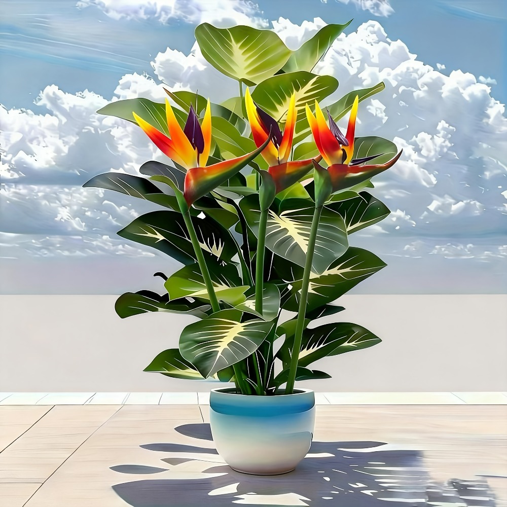 Fiddle Leaf Fig - 人工の極楽鳥花とポトスの植物、庭園、ショッピングセンター、ホテル、オフィス、住宅、結婚式などの屋外装飾に