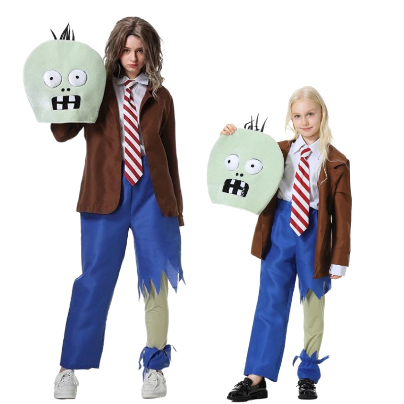 Plant Parent Vs Planta - ハロウィンコスプレ衣装 Plants Vs Zombies ゲームロールプレイングコスチュームマスカレード親子コスチュームセット