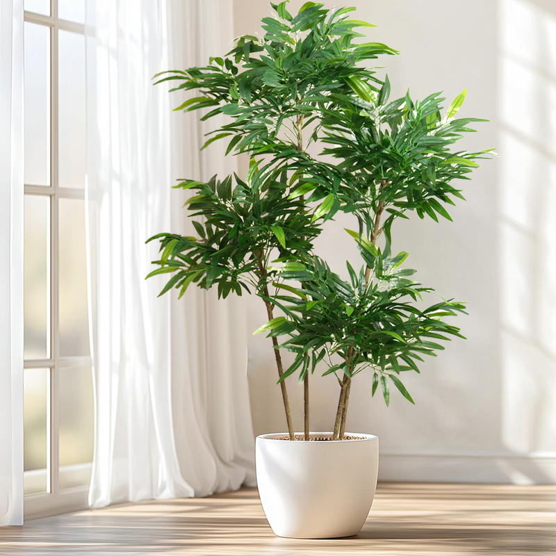 80～180cmの大型人工竹の葉の木、偽物のヤシの木、プラス - Fiddle Leaf Fig のレビューと価格