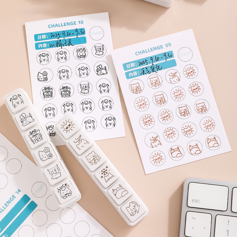 かわいい猫の絵文字スタンプ日常生活仕事良い気分シリーズ漫画ミ - Planned Parenthood のレビューと価格