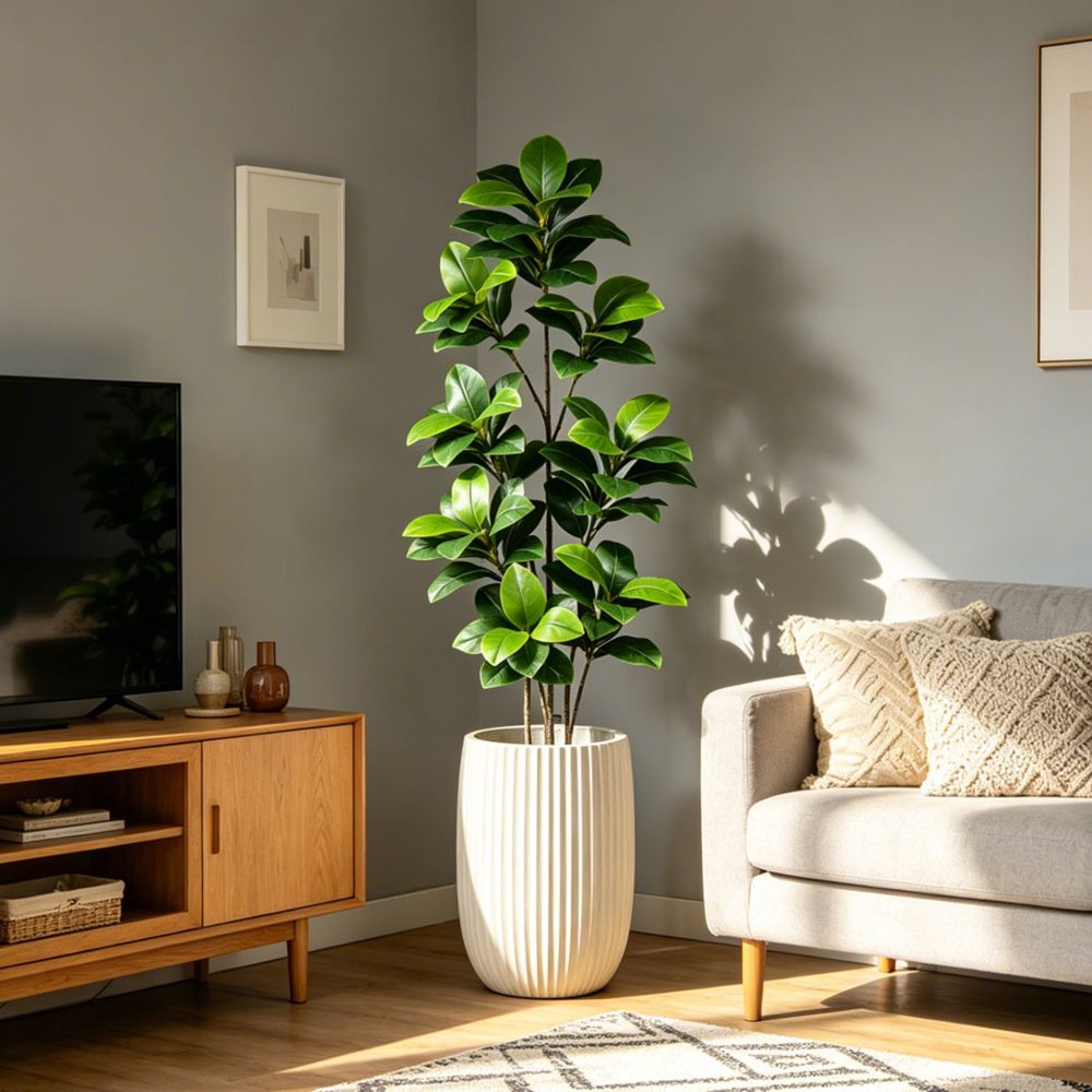 74-140cm大型人工バニヤンツリー、トロピカルフィドルフ - Fiddle Leaf Fig のレビューと価格